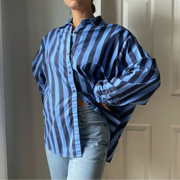 Aerie Striped Button Down - Picture 3 of 6